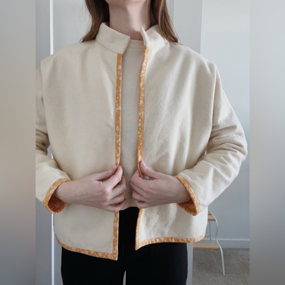 Handmade Jackets & Blazers - Handmade Wool Collared Jacket